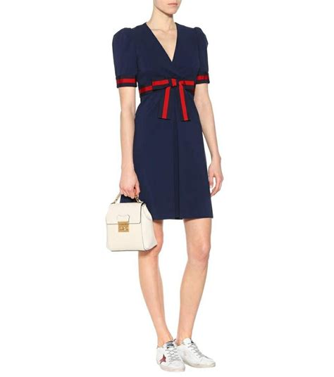 gucci navy blue dress|Gucci ladies dresses.